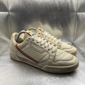 Size 9 Adidas Continental 80 Pride White Mens Lace-Up Athletic Sneakers EF2318